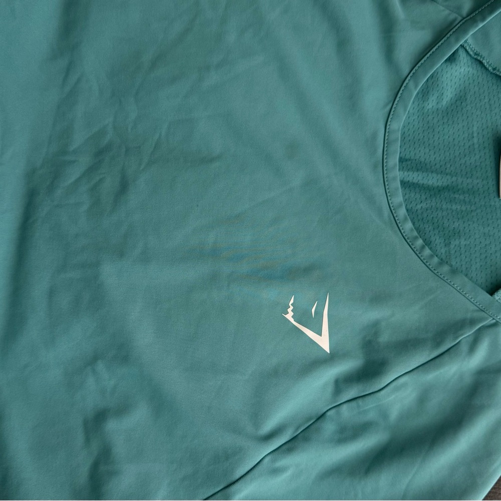 Gymshark Turquoise Long Sleeve Crop Top - Picture 3 of 4